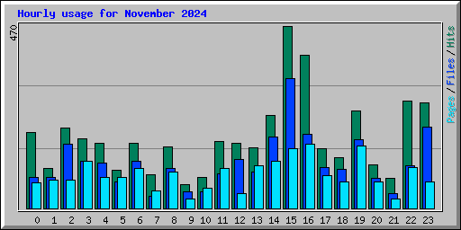 Hourly usage for November 2024