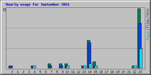 Hourly usage for September 2021