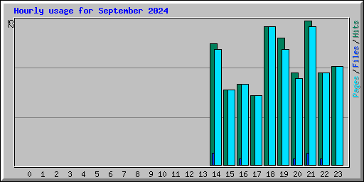 Hourly usage for September 2024