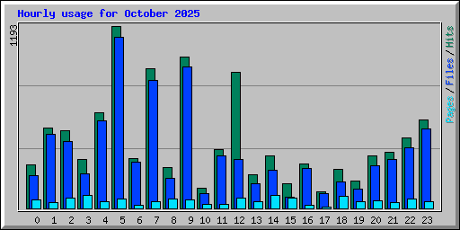 Hourly usage for October 2025