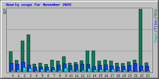 Hourly usage for November 2025
