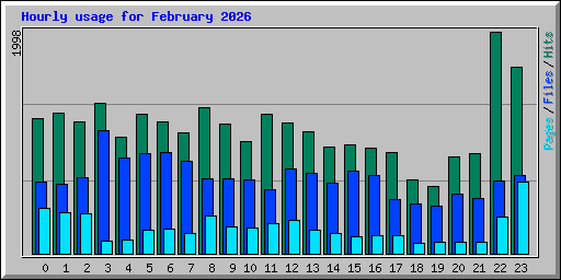 Hourly usage for February 2026
