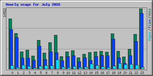 Hourly usage for July 2026