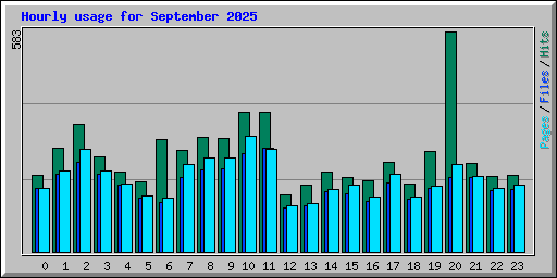 Hourly usage for September 2025