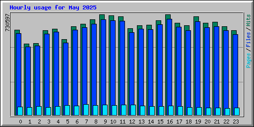 Hourly usage for May 2025