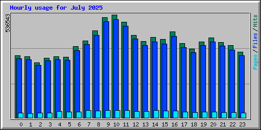 Hourly usage for July 2025