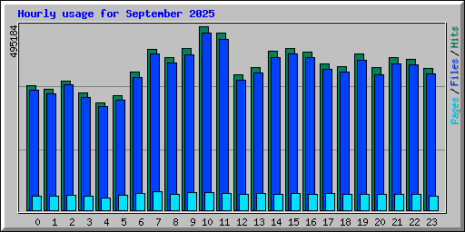 Hourly usage for September 2025
