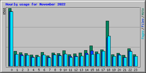 Hourly usage for November 2022