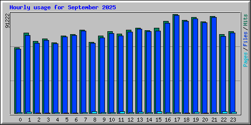 Hourly usage for September 2025
