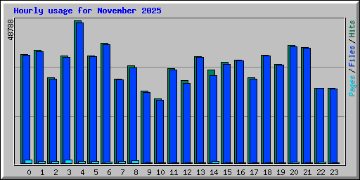 Hourly usage for November 2025