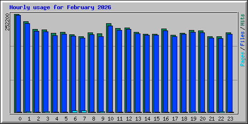 Hourly usage for February 2026