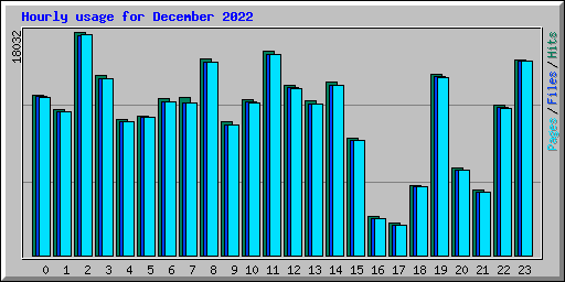 Hourly usage for December 2022
