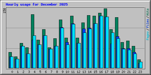 Hourly usage for December 2025