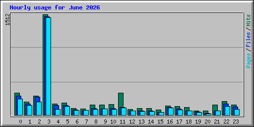 Hourly usage for June 2026