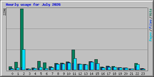 Hourly usage for July 2026