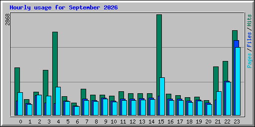 Hourly usage for September 2026