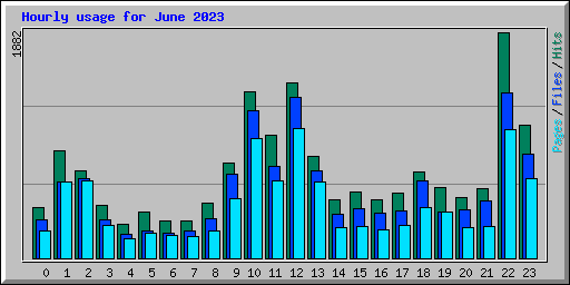 Hourly usage for June 2023