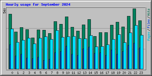 Hourly usage for September 2024