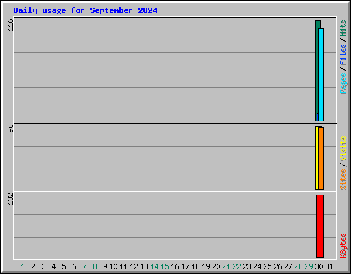Daily usage for September 2024