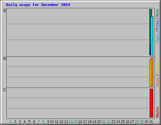 Daily usage for December 2024