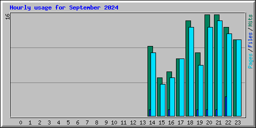 Hourly usage for September 2024