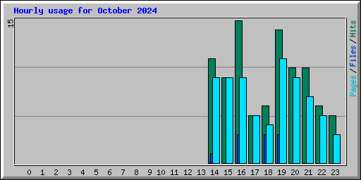 Hourly usage for October 2024
