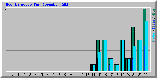 Hourly usage for December 2024