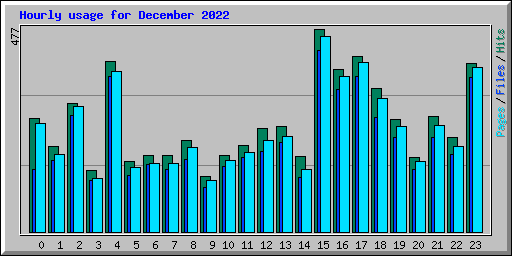 Hourly usage for December 2022