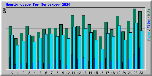 Hourly usage for September 2024