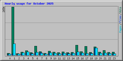 Hourly usage for October 2025