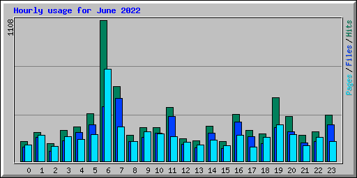 Hourly usage for June 2022
