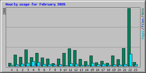 Hourly usage for February 2026