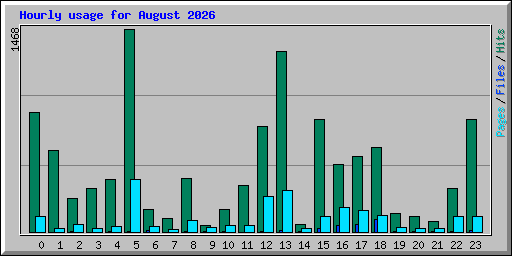Hourly usage for August 2026