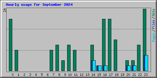 Hourly usage for September 2024
