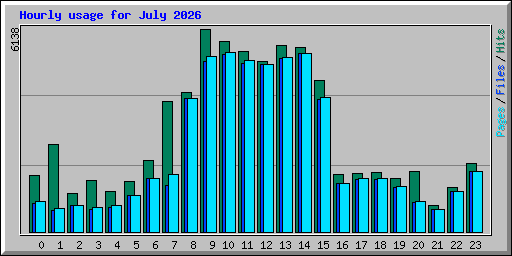 Hourly usage for July 2026