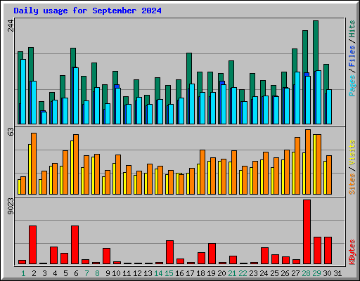 Daily usage for September 2024