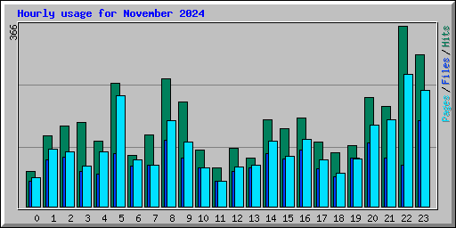 Hourly usage for November 2024