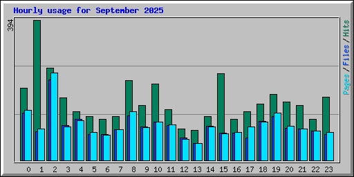 Hourly usage for September 2025