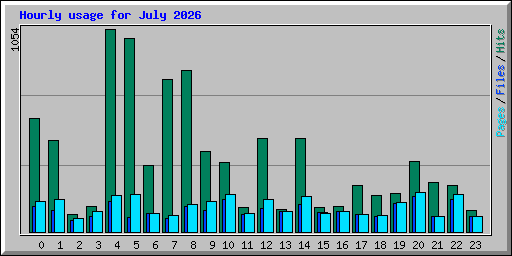 Hourly usage for July 2026
