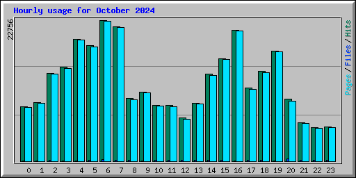 Hourly usage for October 2024