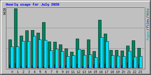 Hourly usage for July 2026