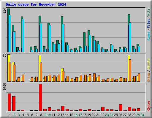Daily usage for November 2024