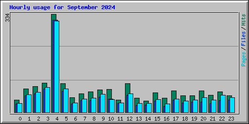 Hourly usage for September 2024