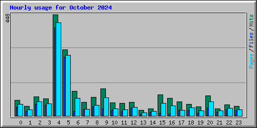 Hourly usage for October 2024