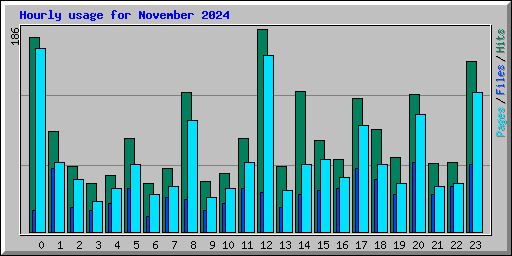Hourly usage for November 2024