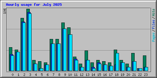 Hourly usage for July 2025