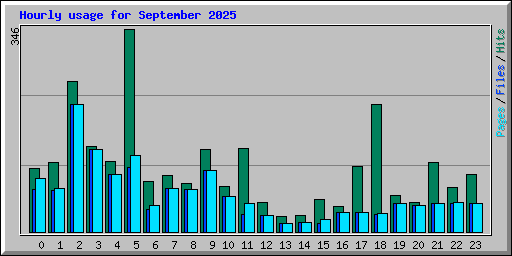 Hourly usage for September 2025