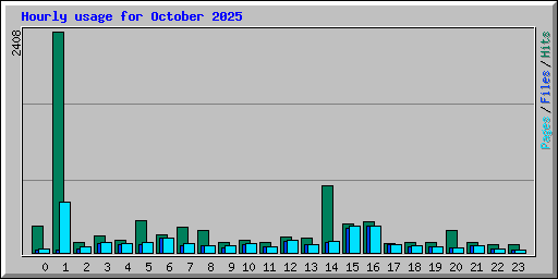 Hourly usage for October 2025