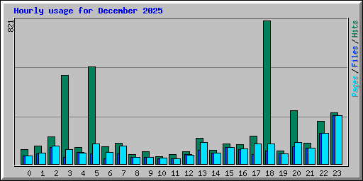 Hourly usage for December 2025
