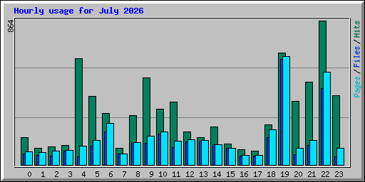 Hourly usage for July 2026